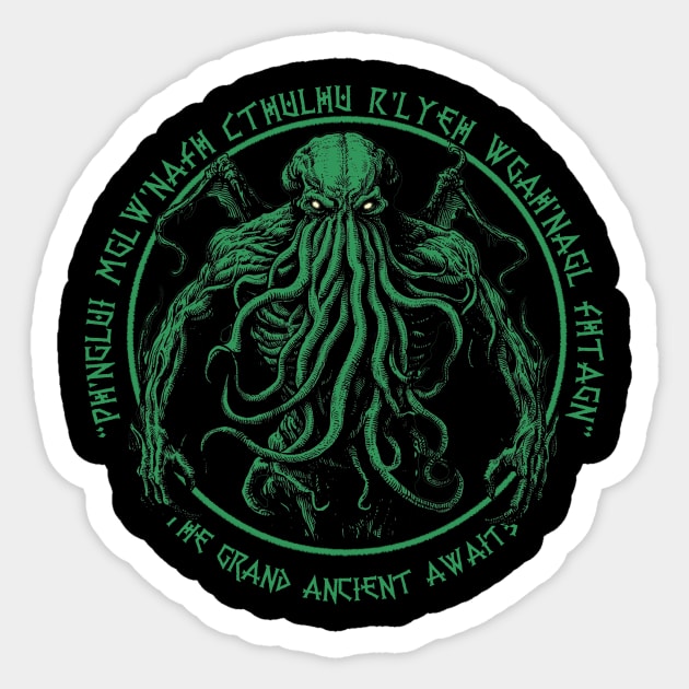 Cthulhu fhtagn Sticker by LegendaryPhoenix